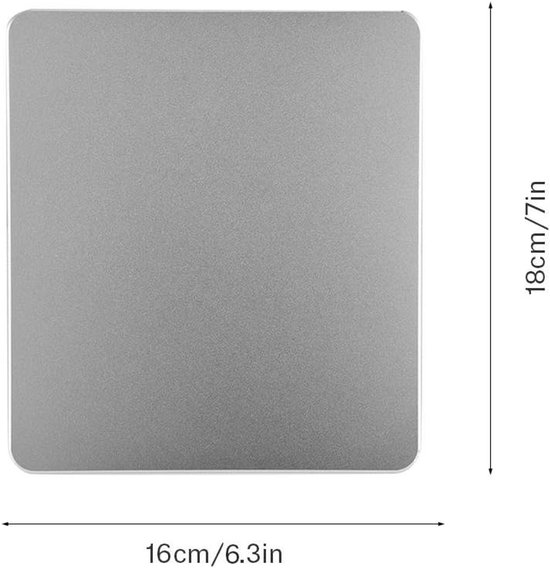 Aluminium Gaming Muismat Antislip Precisie voor PC en Laptop - Zilver van Merkloos — afbeelding 2