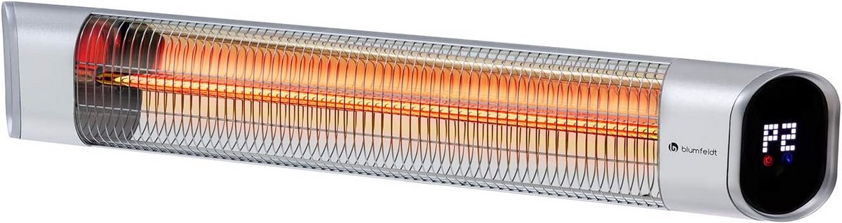 Infrarood Verwarming Wandmodel 2000W - IP65 Waterdicht - 9 Warmtestanden & Timer