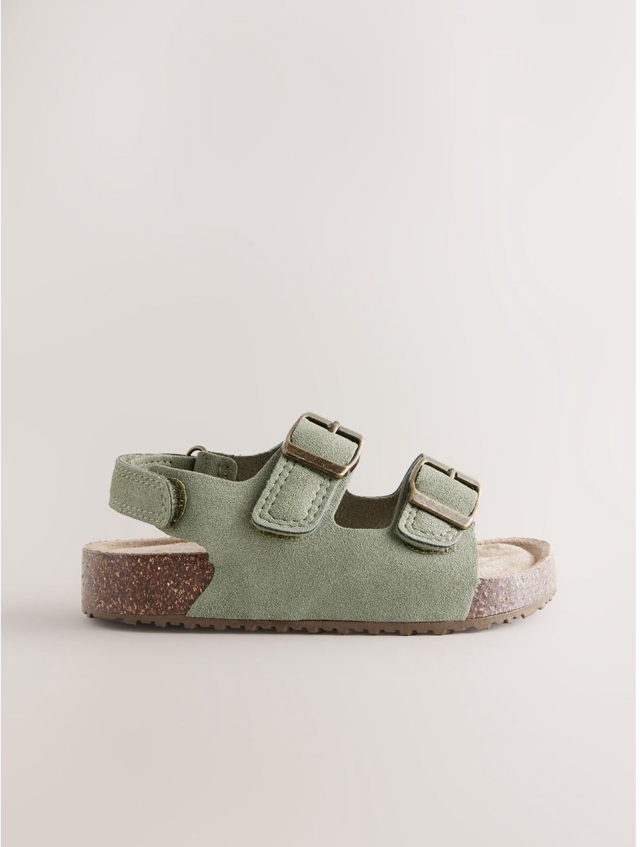 Next - Jongens - Sandalen met verzacht voetbed en twee gespbandjes - Groen