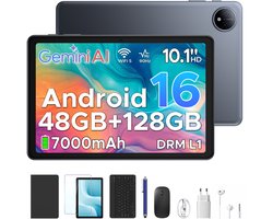Aorlym P10 TAB - Tablet - 10,1 inch HD 90 Hz IPS - Android 16 - 48 GB RAM (8+40 GB) + 128 GB ROM - 7000 mAh - Dubbele luidsprekers - Volledige accessoirebundel met toetsenbord en stylus