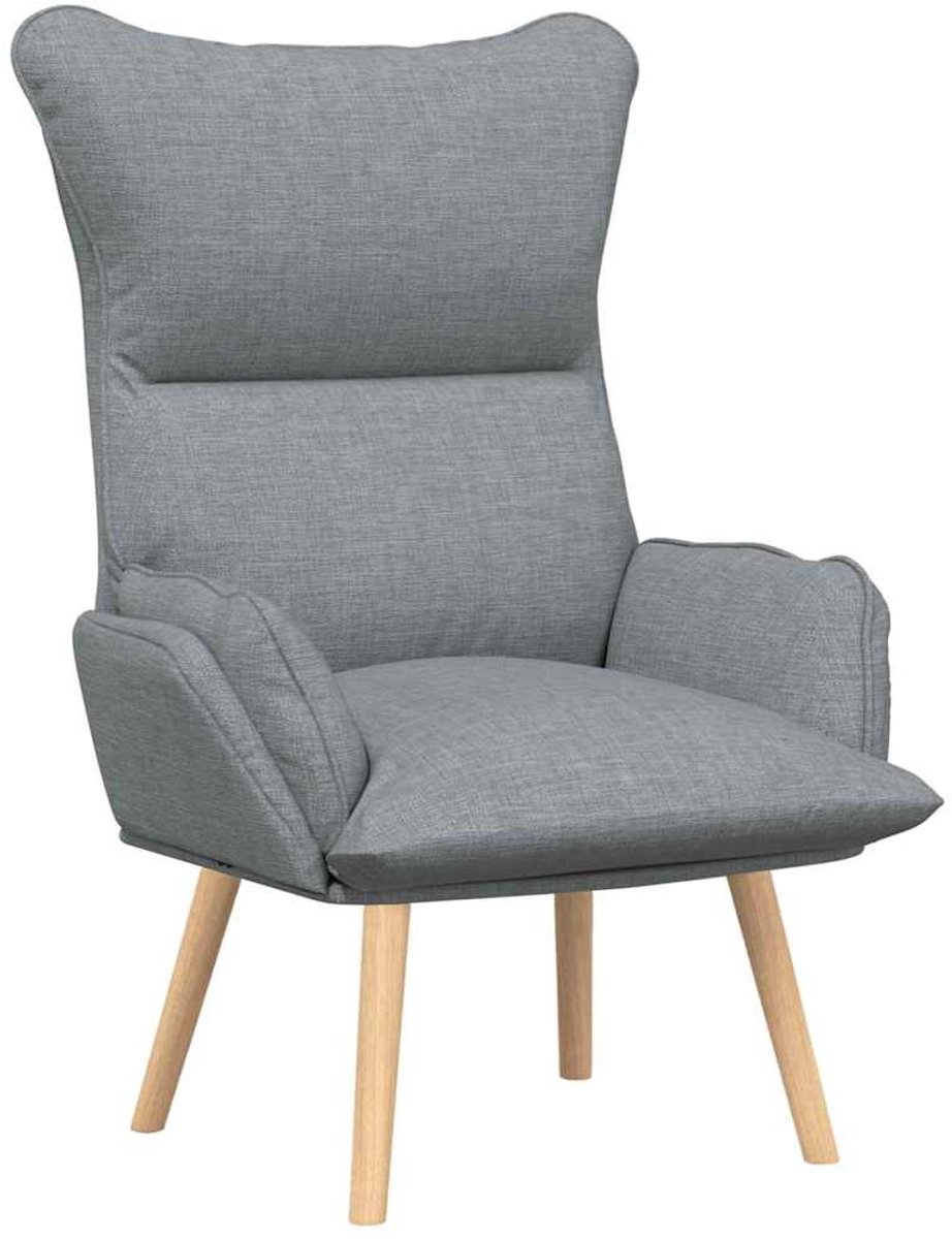 vidaXL Fauteuil - Lichtgrijs - 69 - x - 74 - x - 93 - cm - Stof - en - multiplex