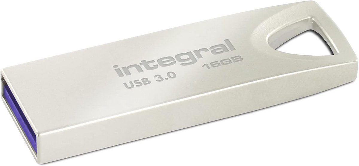 Snelle Metalen USB 3.1 Geheugenstick 16GB Zilver Unibody
