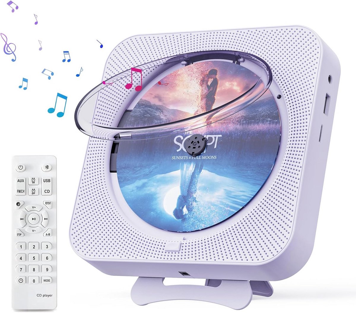 Draagbare CD Speler met Bluetooth en Ingebouwde Speakers