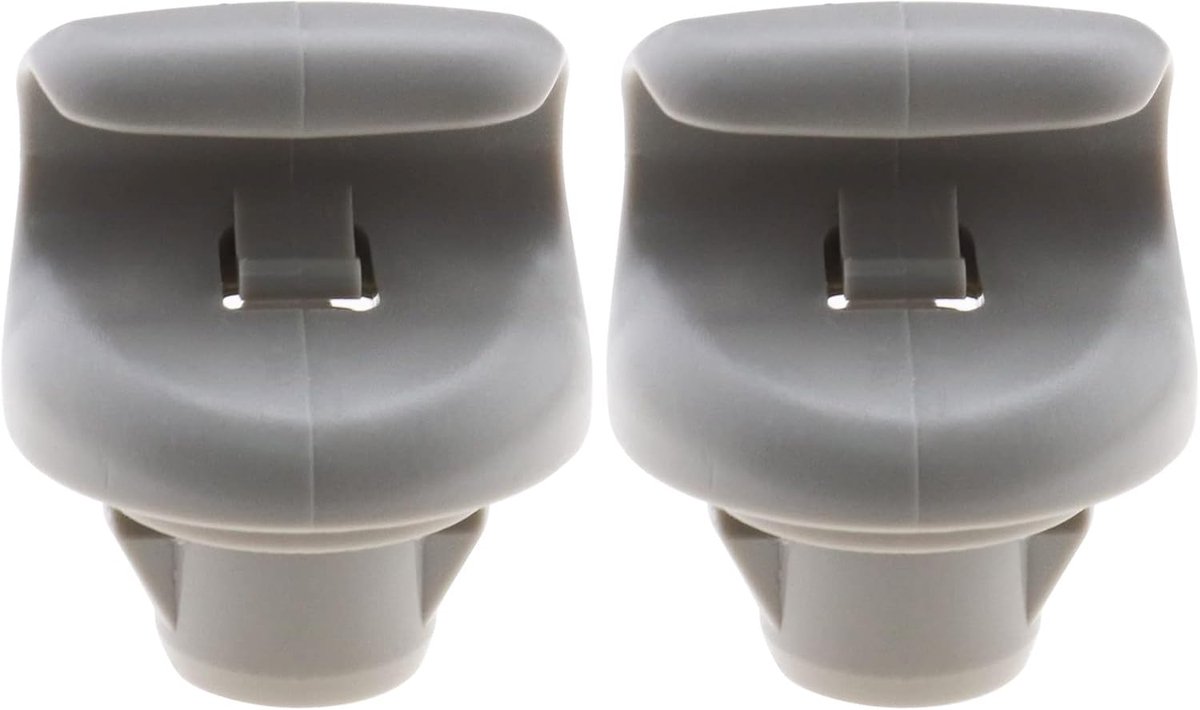 2x Zonneklep Clips Interieur Houder voor Nissan Qashqai Juke Tiida X-Trail - Grijs