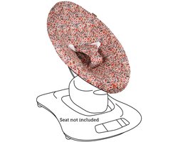 Ukje Wipstoelhoes geschikt voor 4Moms Mamaroo 4 Wipstoel - Hoes met Waterdichte Voering ter Bescherming van je Stoel - Perfecte Pasvorm - Makkelijk Wasbaar - Zacht Katoen - Roze Bloemen