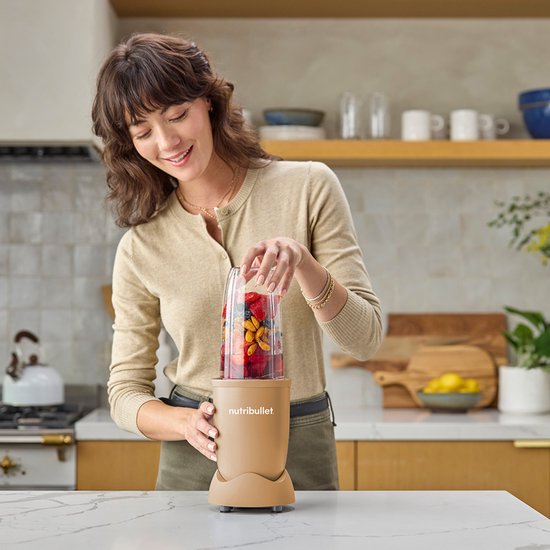 Nutribullet Pro Blender - 900 Watt - Incl. Mixing Accessoires - Incl. 900 ml Tritan Drinkbeker en Drinkring- BPA- en BPS-vrij - Beige van Merkloos — afbeelding 5