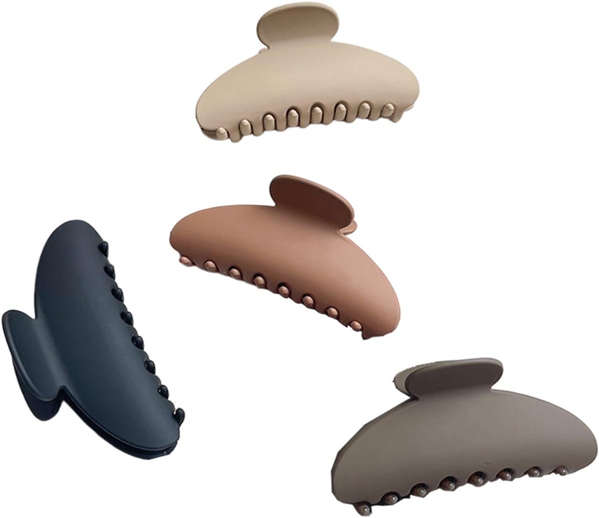 Grote Matte Haarclips (5 Stuks) - Antislip & Onbreekbaar voor Lang en Krullend Haar