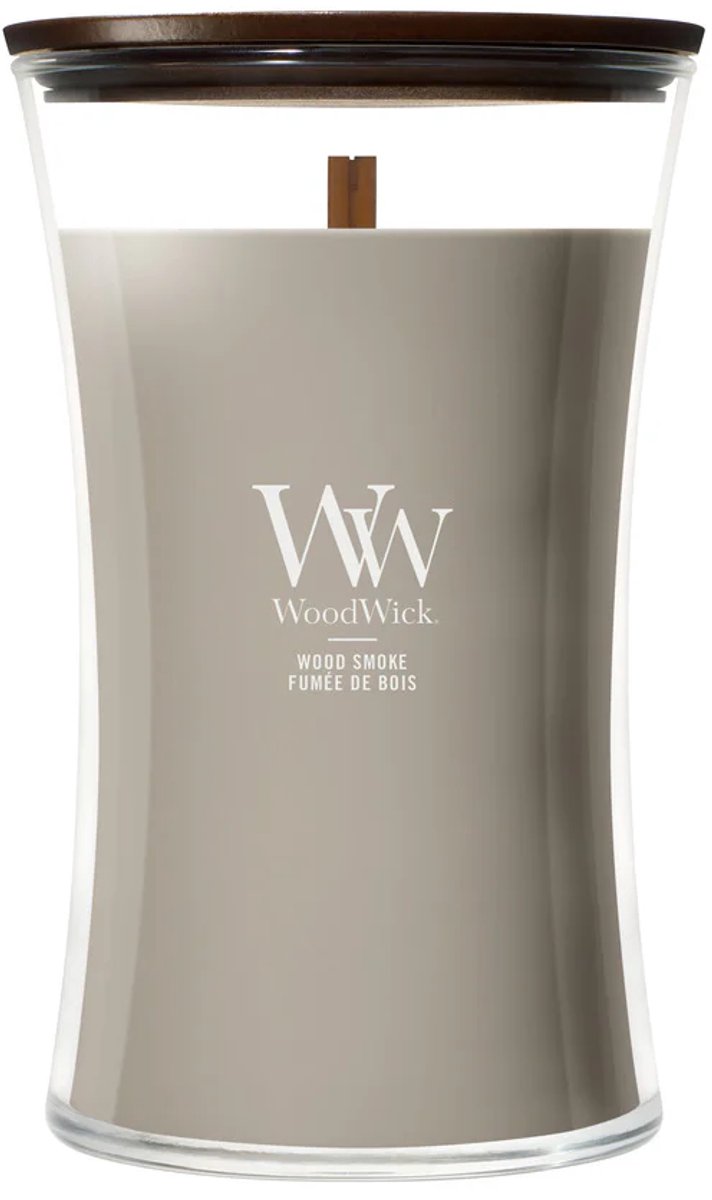 WoodWick Hourglass - Wood Smoke - Large Geurkaars - 130 branduren