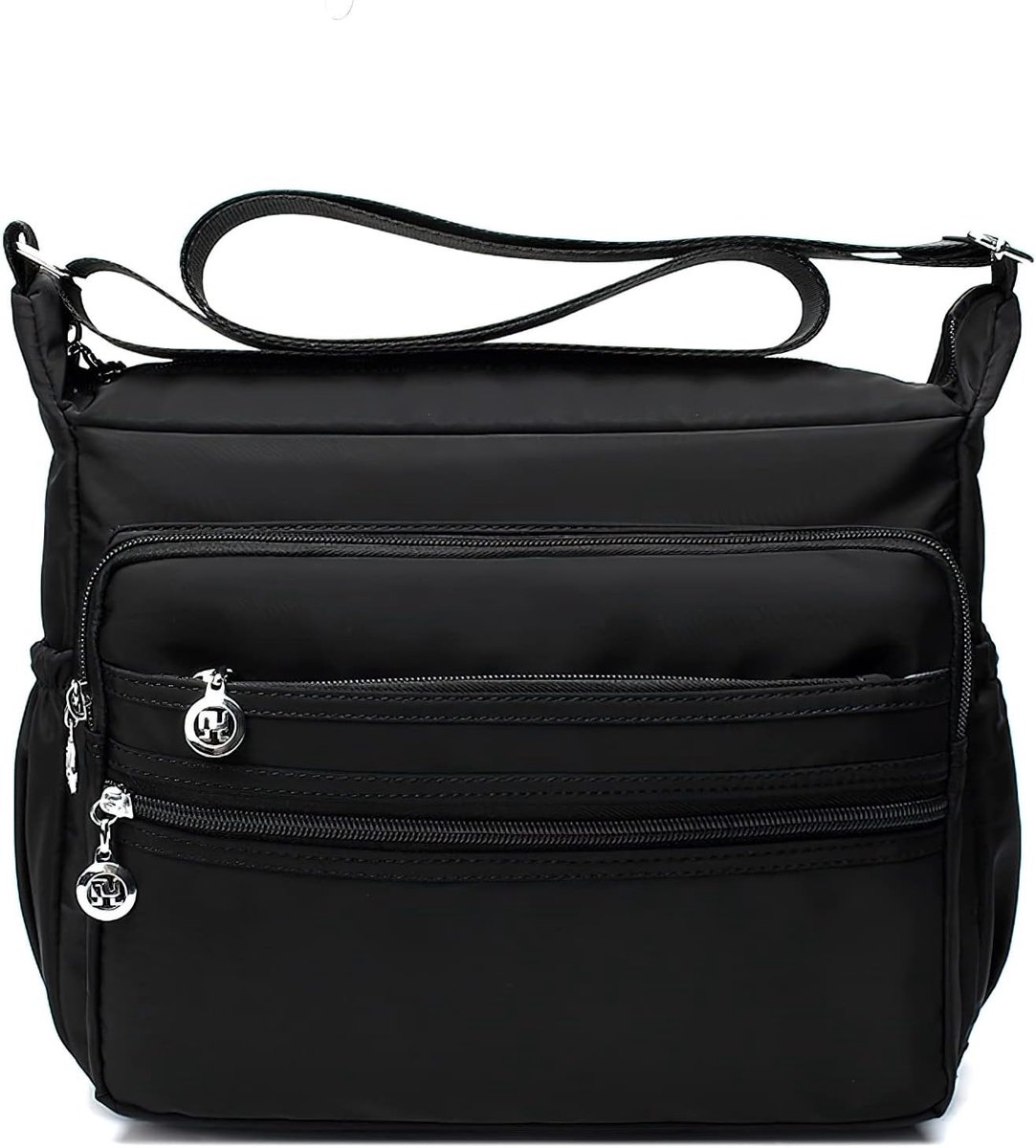 Waterdichte Nylon Schoudertas Dames - Grote Shopper met Veel Vakken voor Werk en Reizen