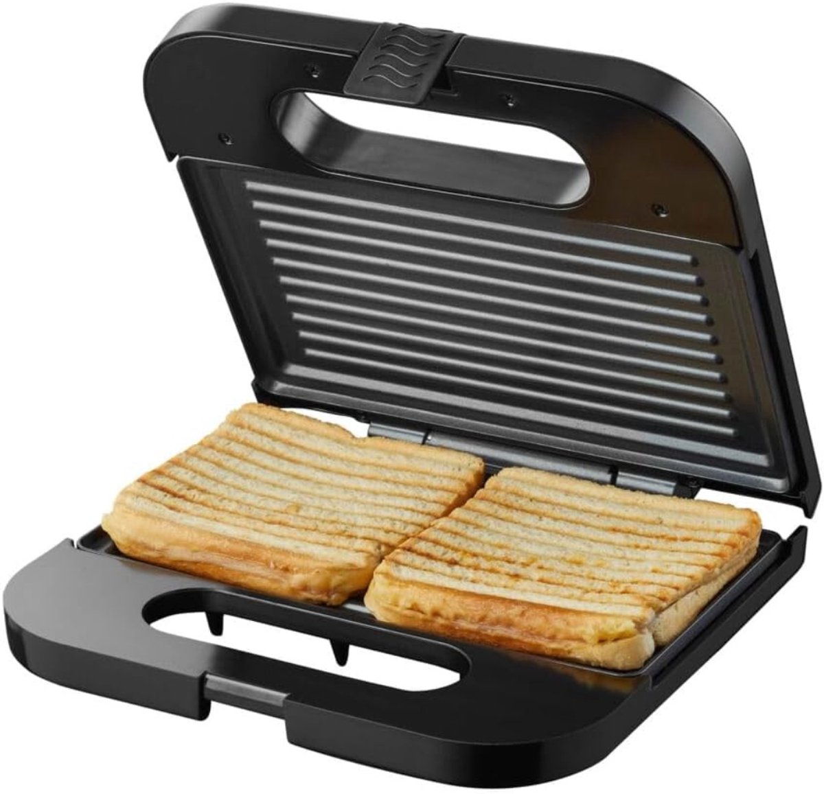 AMA® Tosti-Ijzers - Sandwichtoaster - Toaster - Zwart - Klassiek - ‎10x26x25cm