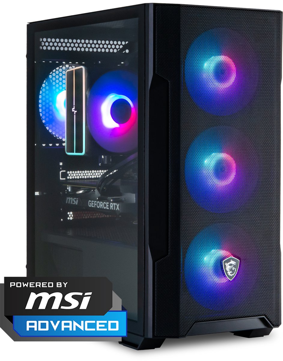 Gaming PC - Powered by MSI - GeForce RTX 5060 Ti 16GB - AMD Ryzen 7 5700X - 16GB DDR4 - 1TB SSD - Win 11 Home