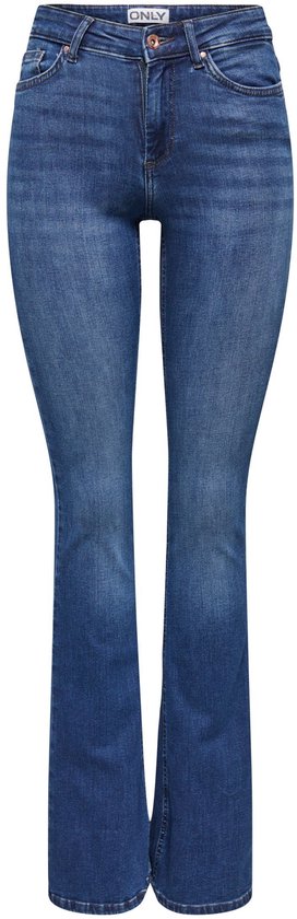 Only Jeans Onlblush Mid Flared Dnm Tai021 Noos 15264050 Denim Dark Blue Taille Femme - W26 X L30