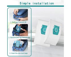 12 Stofzuiger Stofzakken Vervanging voor Miele TU Guard L1/Guard S1/CO Guard M1 Stofzuiger Accessoire Stofzak - 3 sets Filter Katoen Kleine borstel