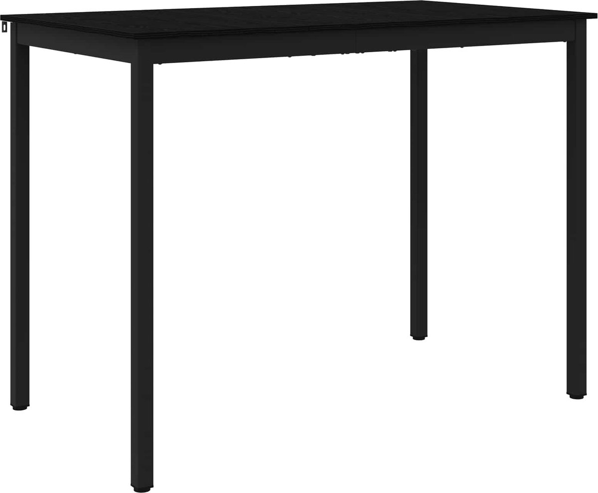 vidaXL Staande - Bartafel - Bewerkt - hout - Rechthoekig Zwart eiken