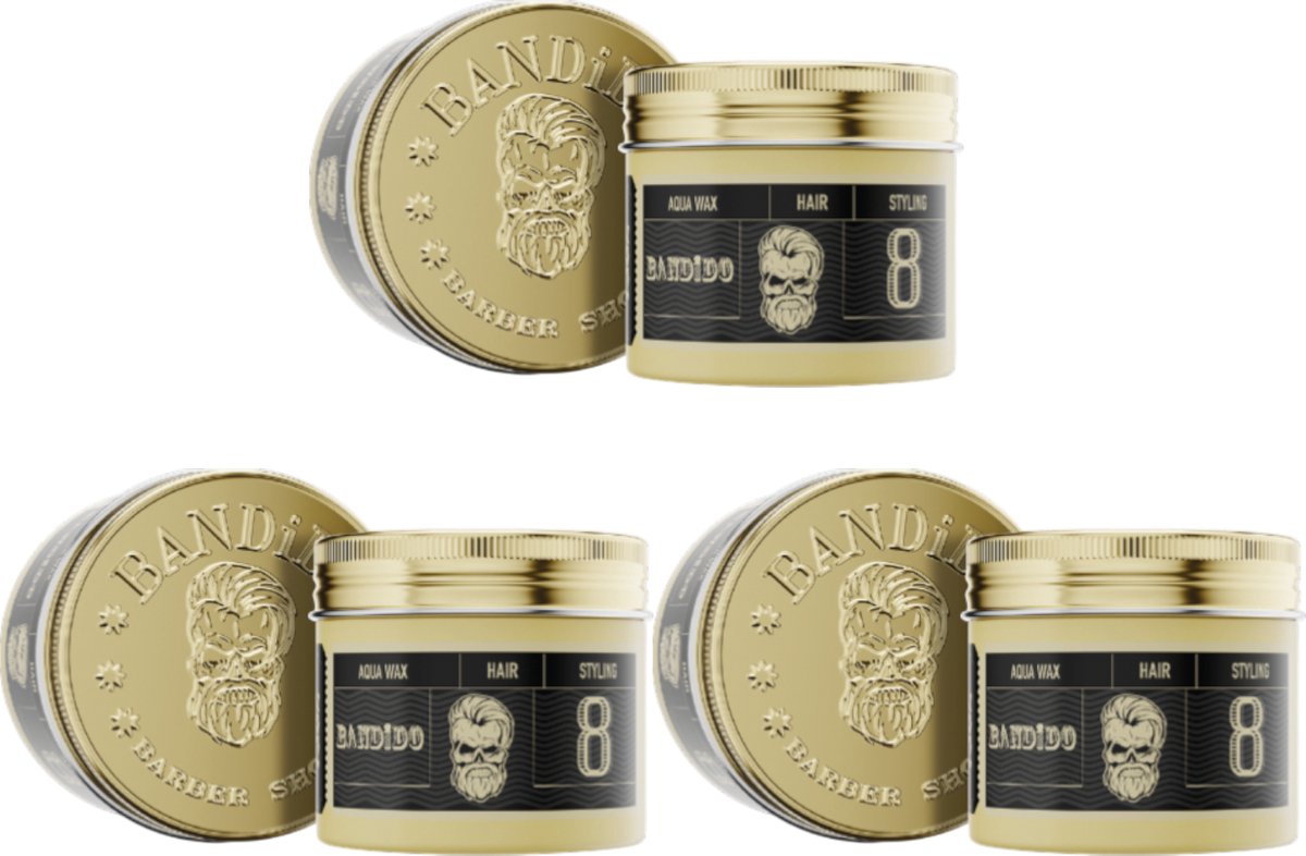 Bandido Aqua Wax Keratine Strong - 3 x 125ml - Sterke Hold