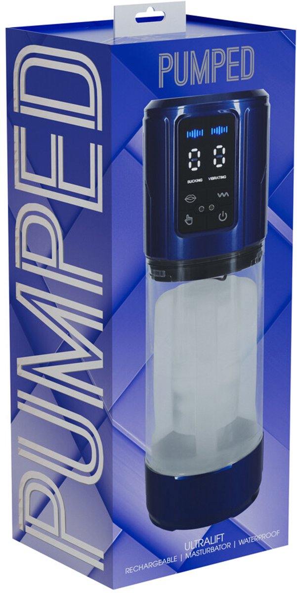 UltraLift - Automatic Waterproof Masturbator Pump - Metallic Blue