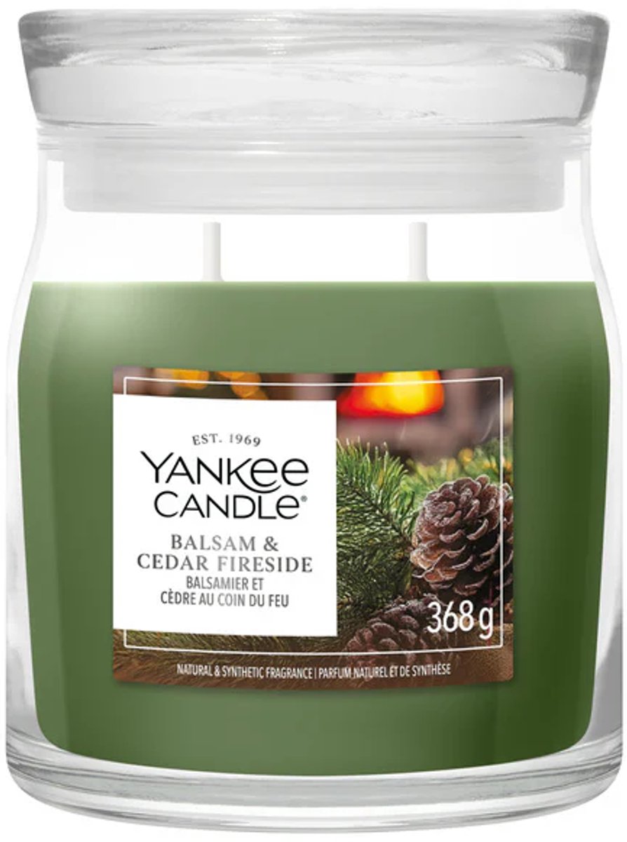 Yankee Candle - Balsam & Cedar Fireside Medium Jar - tot 50 branduren