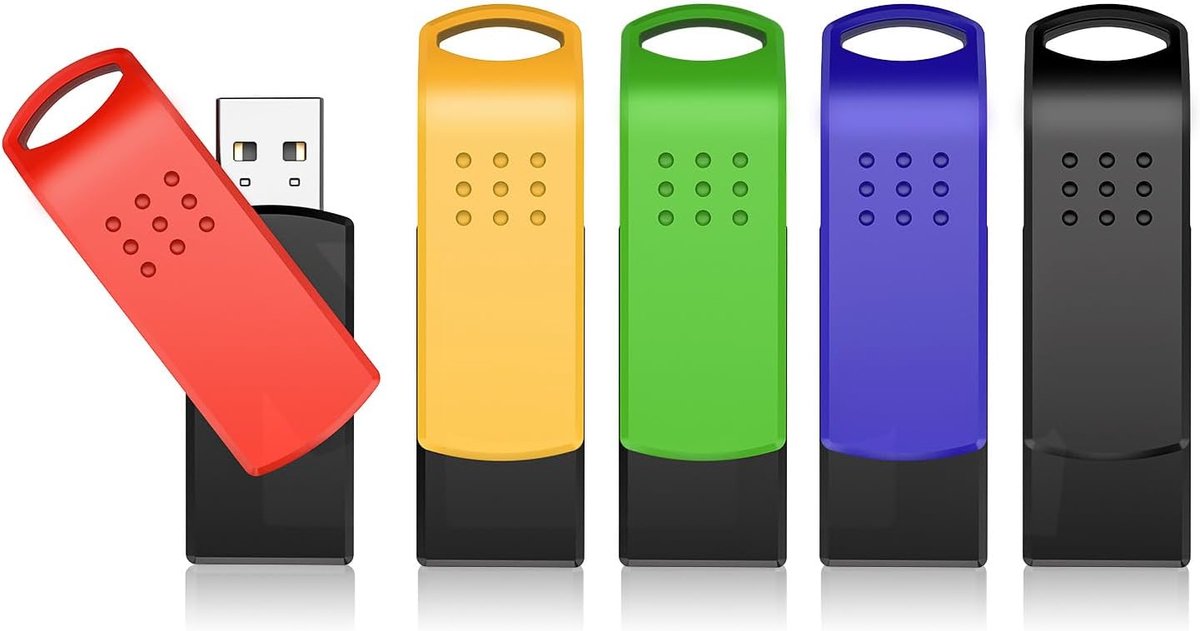 Set van 5 USB-sticks 32 GB - Snelle en Kleurrijke Geheugensticks voor Laptop en PC
