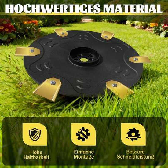 Premium Robotmaaier Accessoires - geschikt voor Husqvarna Automower 305 - 310 - 315x - 405 - 410 - 415x - 535 AWD - Maaischijf met 6X messen - Met glasvezel versterkte maaischijf van Merkloos	 — afbeelding 2