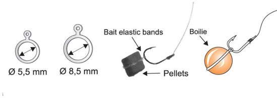 Extra Carp Bait Elastic Bands - 5.5mm - 18 stuks - Oppervlakte Karper Vissen - Elastiek met haakoog van Extra Carp — afbeelding 3