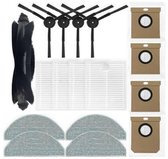 Accessoireset geschikt voor Eufy L60, L60 SES, L50 & L50 SES - 17-Delig - Inclusief HEPA Filters, Rolborstel, Zijborstels, Mopdoeken & Stofzakken - Vervangingsonderdelen Kit