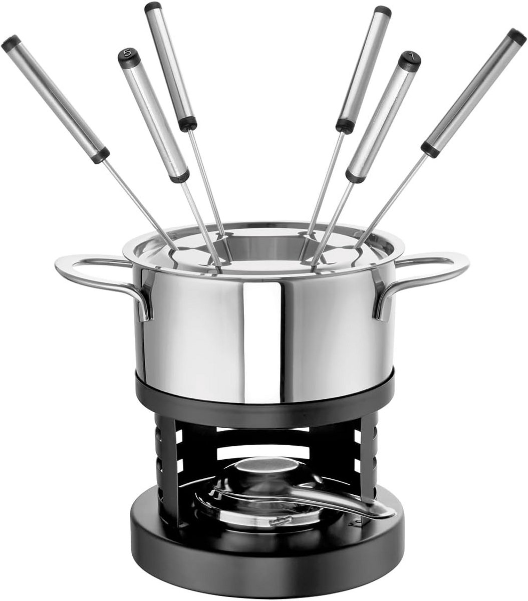 RVS Fonduepan 16 cm - 2,2 Liter Geschikt voor Inductie