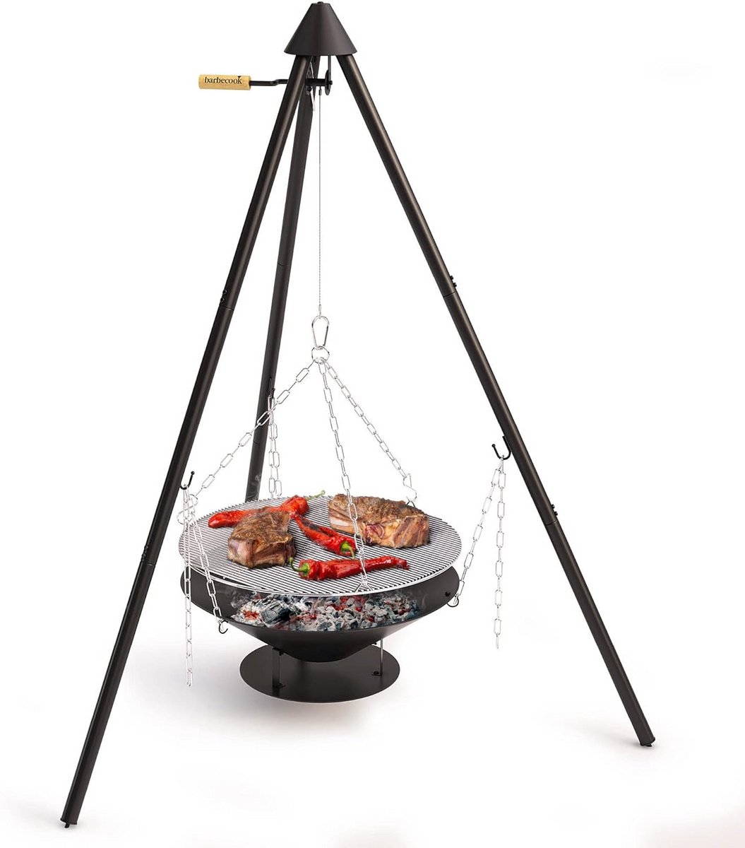 Draagbare Houtskool BBQ Driepoot met Draagtas - Hete Kampvuur Grill