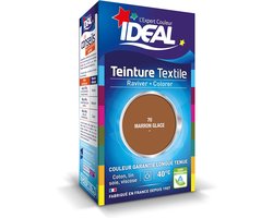 IDEAL Liquid Dye Mini 70 Ice Brown – Vloeibare Textielverf – Koele IJsbruine Tint – Voor Katoen, Linnen, Zijde & Viscose – 40°C – Made in France