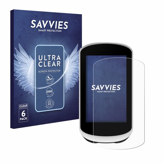 Savvies - Protecteur d'écran pour Garmin Edge Explore 2 - Film de protection transparent (6 pièces)