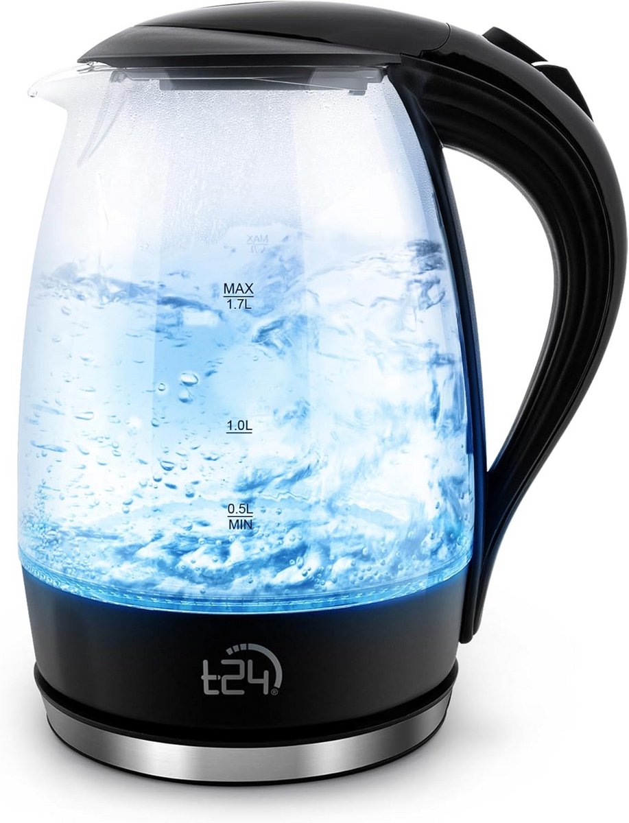 Glazen Waterkoker 1.7L met LED Verlichting en Droogloopbeveiliging
