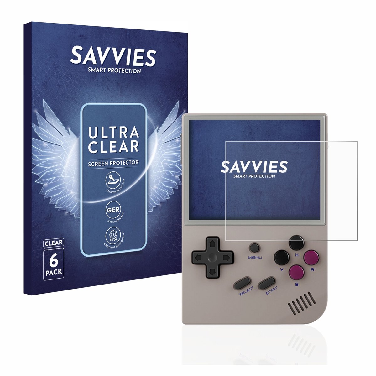 Savvies - Screenprotector voor Anbernic RG35XX - Folie Beschermfolie transparant 6 Stuks