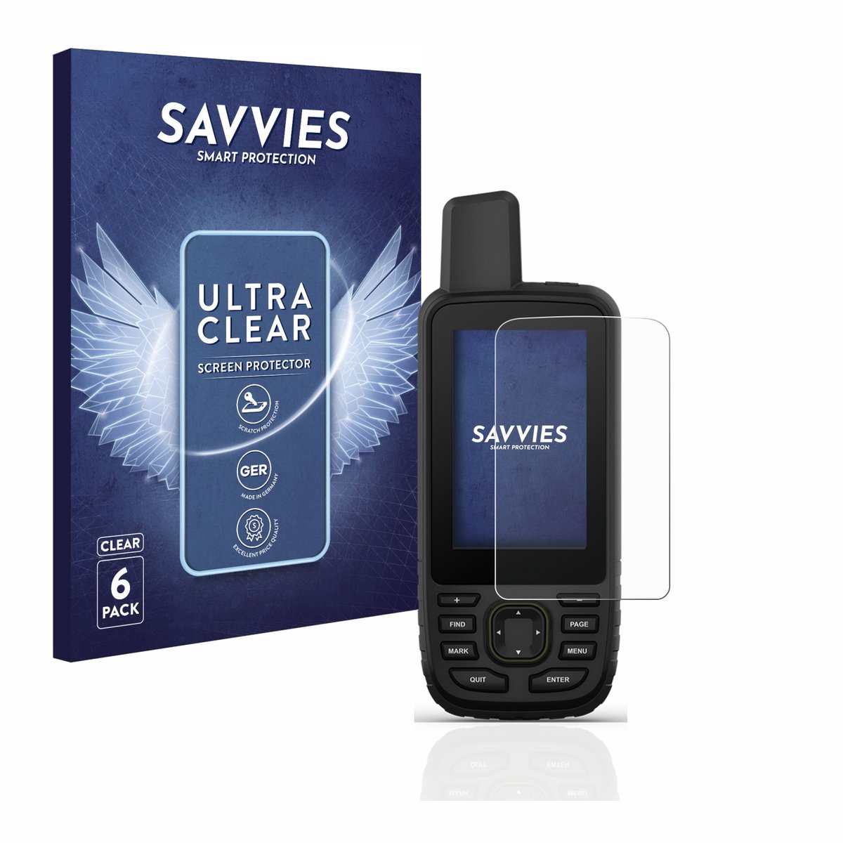 Savvies - Screenprotector voor Garmin GPSMAP 67 - Folie Beschermfolie transparant 6 Stuks