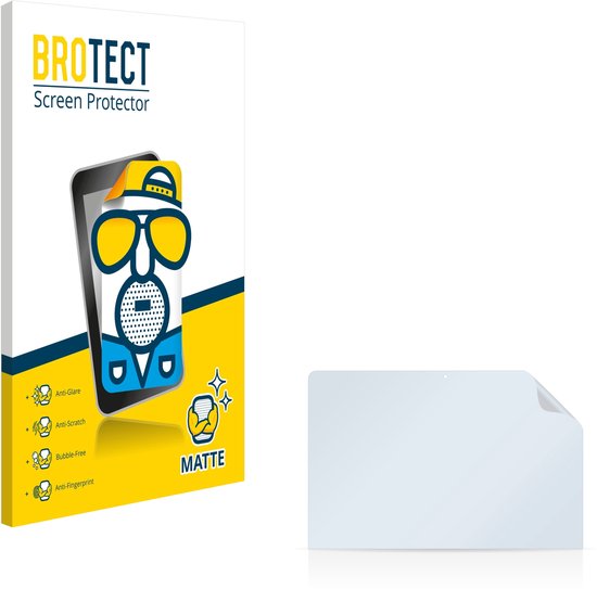 BROTECT matte screenprotector verpakking met grappige tekening van een hond en een screenprotector.