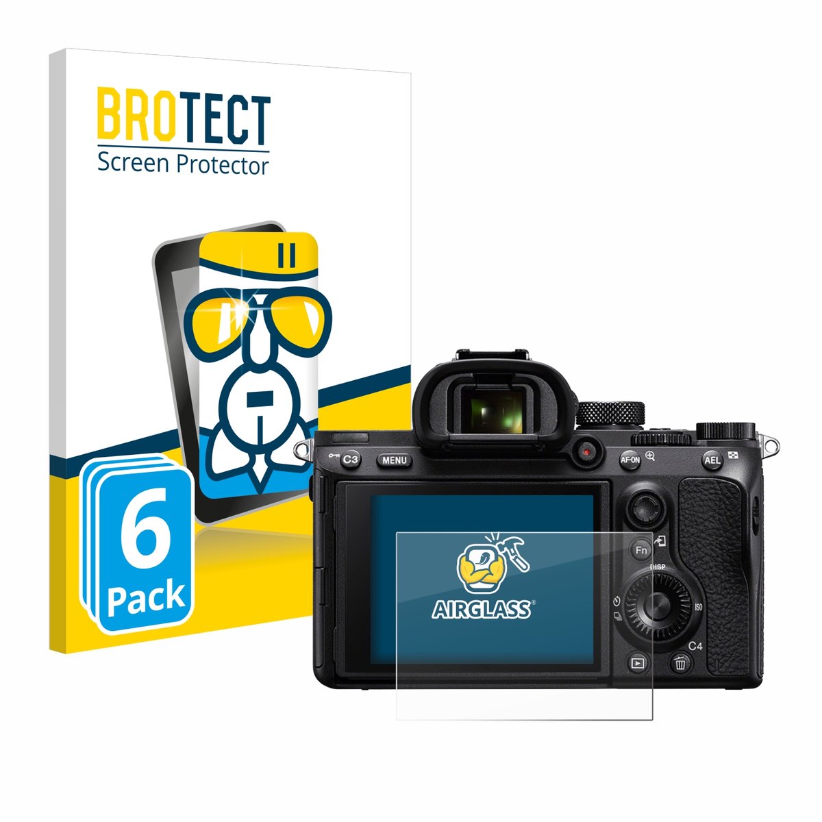 Screenprotector 6 Stuks voor Sony Alpha 7 III / 7R II / 7S II Beschermglas transparant
