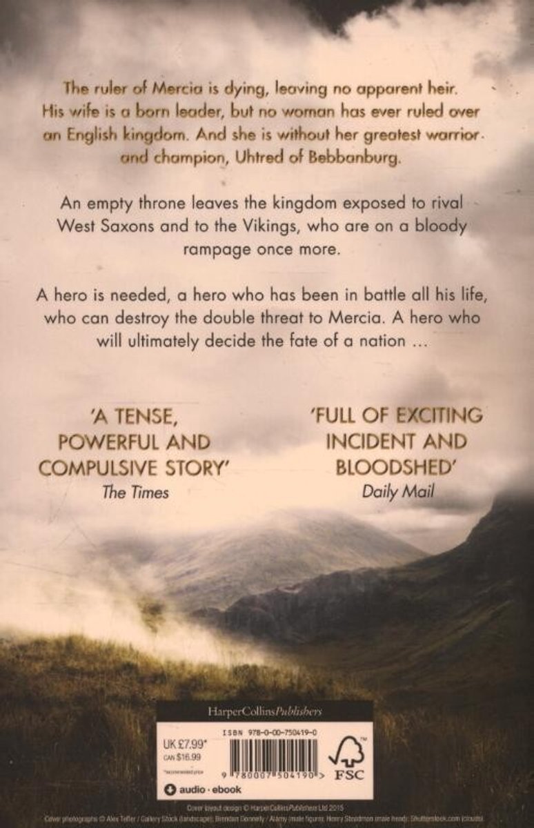 Achterkant van het boek 'The Empty Throne'. Bevat tekst van de achterflap en recensies.