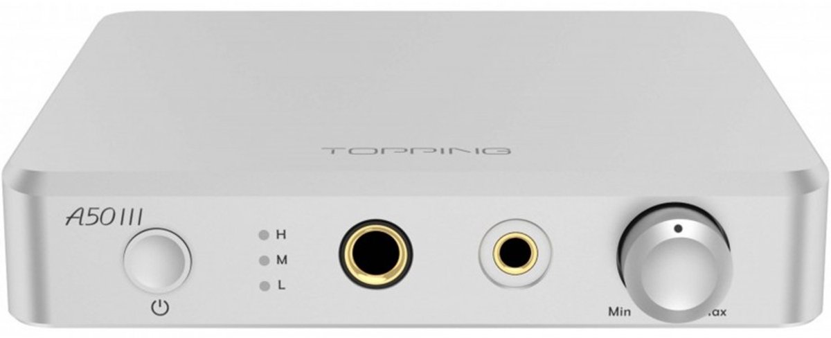 Topping A50 III Zilver – High‑Performance Headphone Amplifier – NFCA – Voorversterkerfunctie
