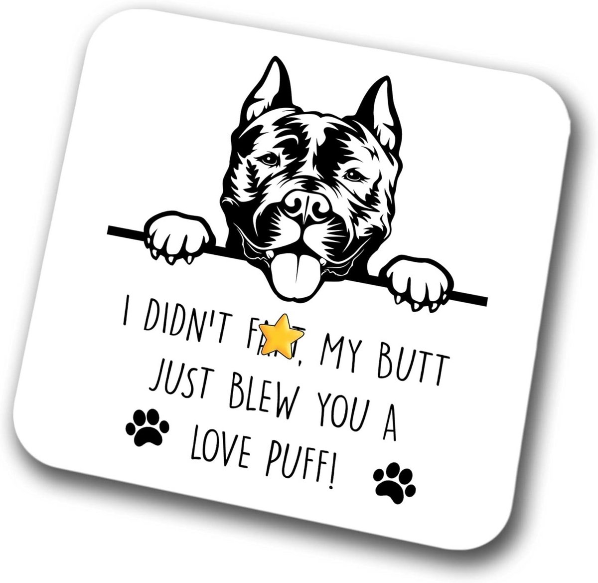 Grappige Onderzetter voor Staffordshire Bull Terriër Liefhebbers - Hardboard Cadeau