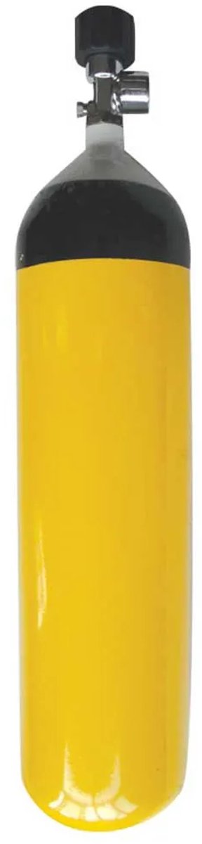 Lalizas Reserve Persluchtcilinder 6l & Ventiel 300bar Geel