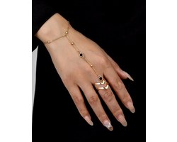 Handsieraad - handketting - statement armband - all Around Bracelet - all over bracelet - mystic armband - gecombineerde armband - bracelets - iconic - armband - armband dames - forever connected armbanden - handchain - hand chain