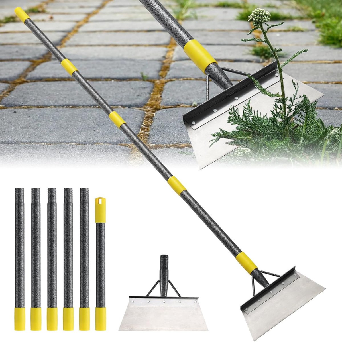 Swiphi® Onkruidvverwijderaar - Onkruidschraper met steel - Tuinreinigingsschep - 235cm