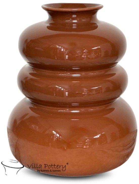 Vaas - Villa Pottery - Decoratie - Woondecoratie - Keramiek - Waterdicht - Bolla Vie 1_3 Bruin