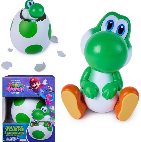 Hatchin' Yoshi - Nintendo - The Super Mario Galaxy Movie - Œuf Yoshi Interactif - Figurine de Jeu
