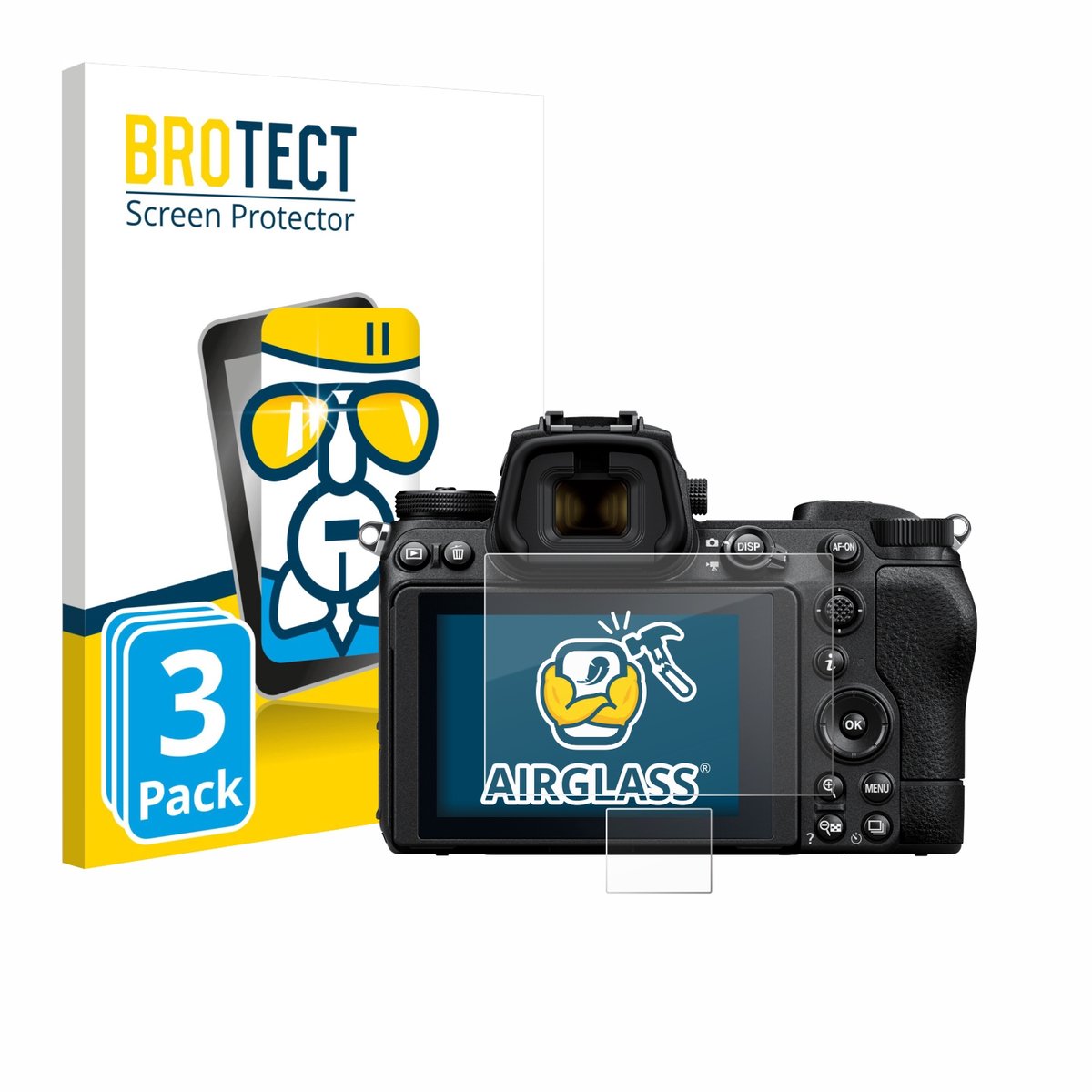 Screenprotector 3 Stuks voor Nikon Z 6 II Beschermglas transparant