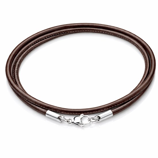 Collier cuir - Collier cordon - Collier homme - Marron - Bijoux LGT - 3mm - 50cm