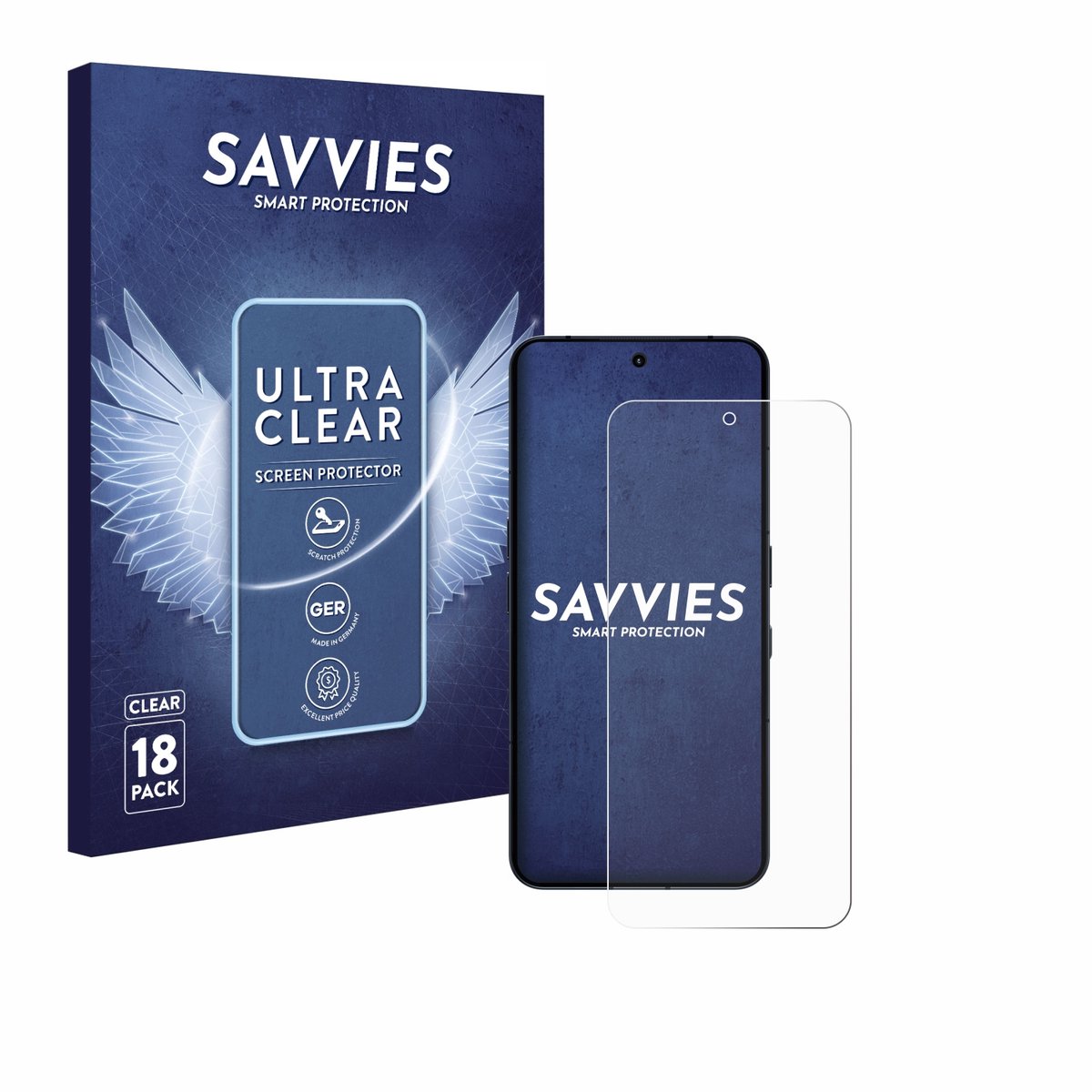 Savvies - Screenprotector voor Nothing Phone (3) - Folie Beschermfolie transparant 18 Stuks