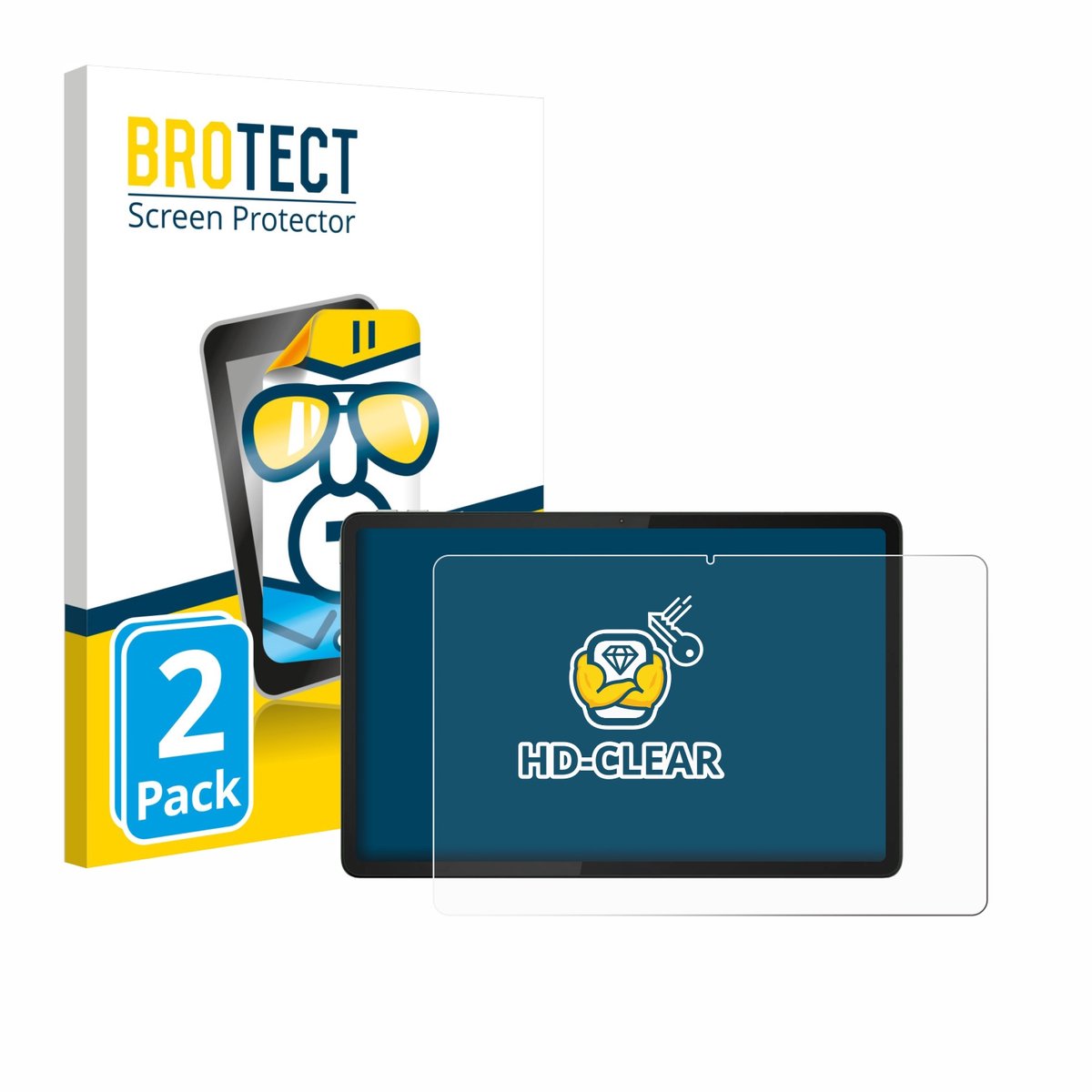 BROTECT - Screenprotector voor Lenovo Tab K11e - Folie Beschermfolie transparant 2 Stuks