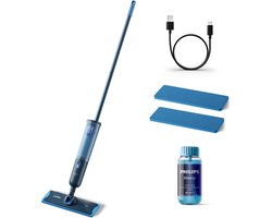 Philips OneUp Elektrische Dweil 3000 series XV3101/00 - 1 extra dweildoek - Dweilsysteem - Vloerreiniger - Vuil water opzuigen - 1 stand - 50min dweilen - Geen emmer nodig - Extra dweildoek