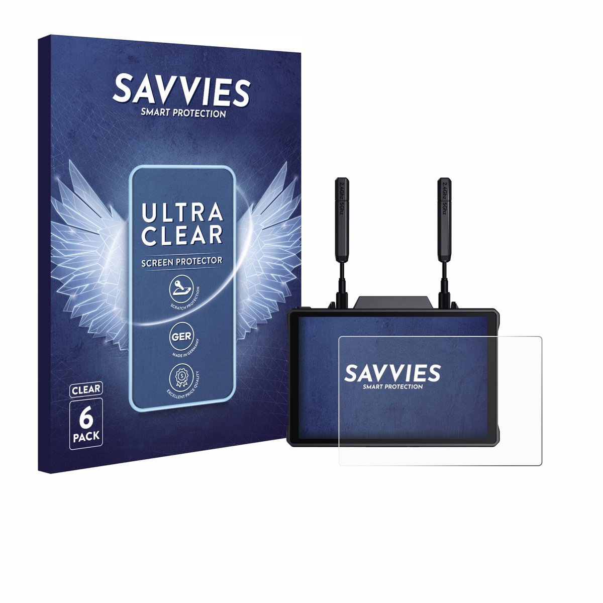 Savvies - Screenprotector voor Hollyland Pyro 7 - Folie Beschermfolie transparant 6 Stuks
