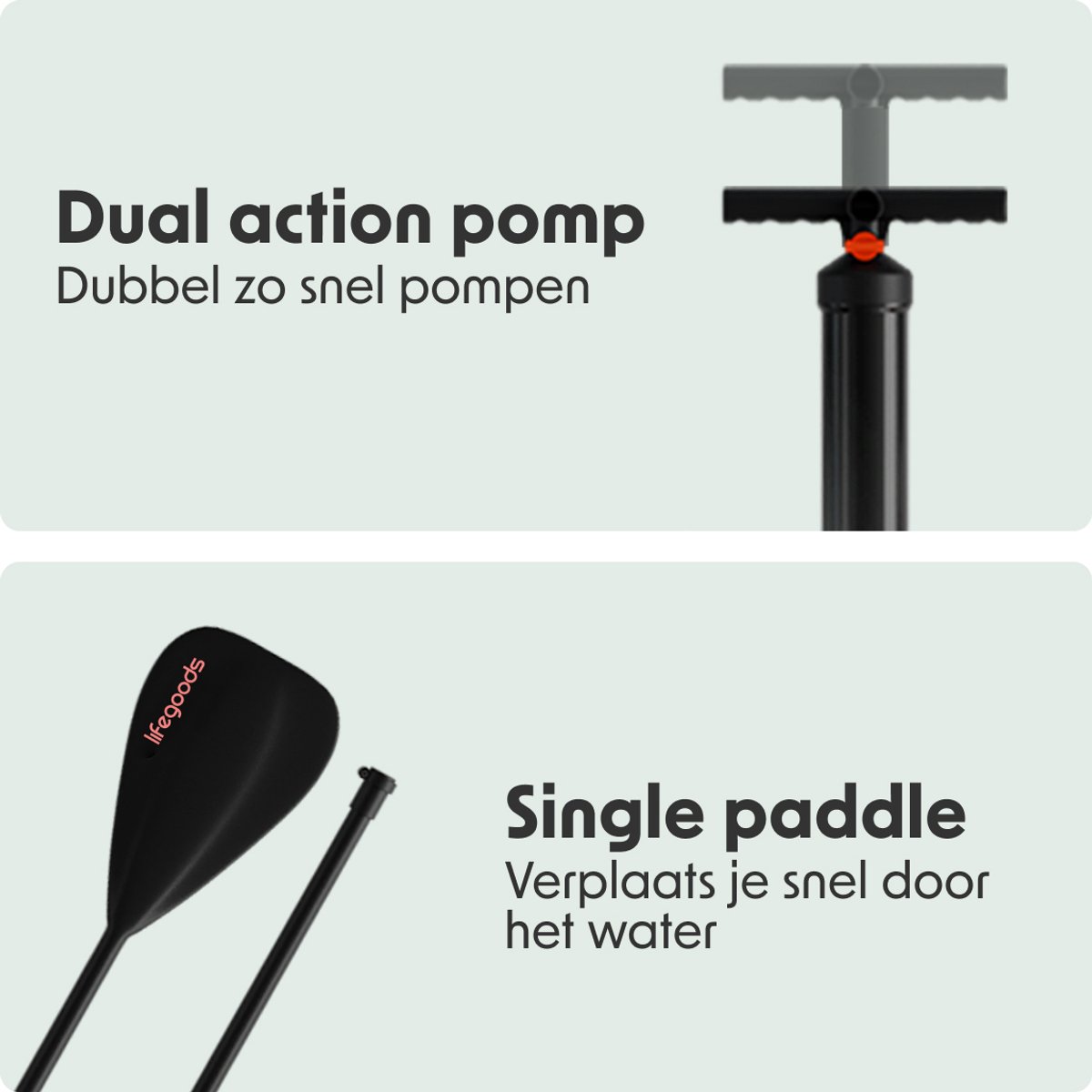 LifeGoods SUP Board Allround Compact - 120 KG Draagkracht - 300 x 76 cm - Opblaasbaar - Compleet SUP pakket - Rood/Lila – foto 6