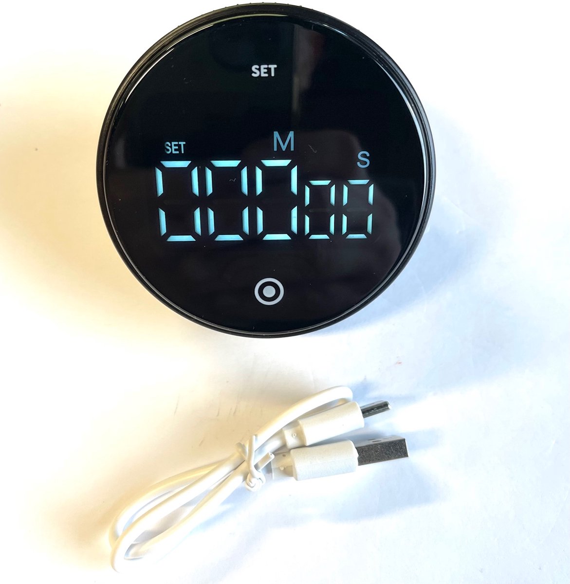 Digitale Kookwekker Zwart met Houder - Smart Timer - LED Display - Magnetisch met Handige Draaiknop - Kookwekker Magneet - BBQ wekker – USB C – Oplaadbaar — cadeau in Kookcadeaus - foto 3